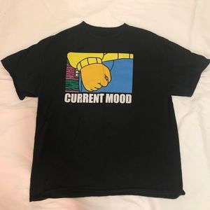 A black T-shirt in great condition.